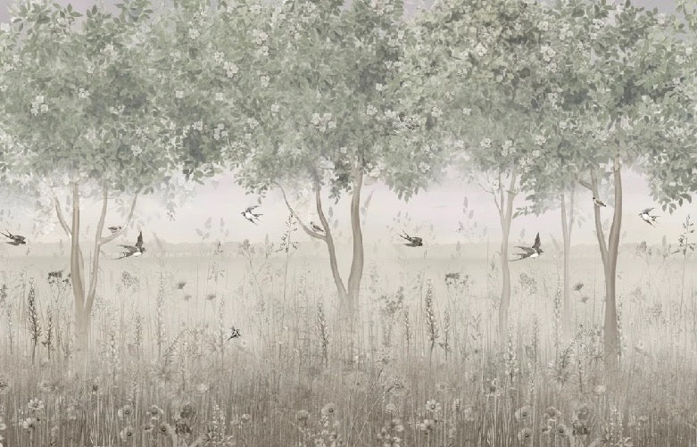 Panoramic clearing wallpaper