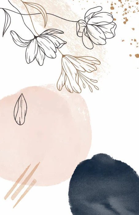 Shapes and flowers wallpaper