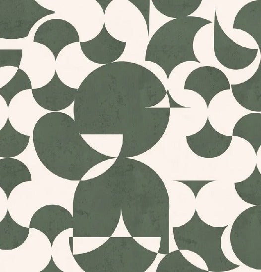 Retro graphic restaurant wallpaper