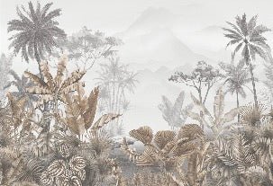 Tropical sepia wallpaper