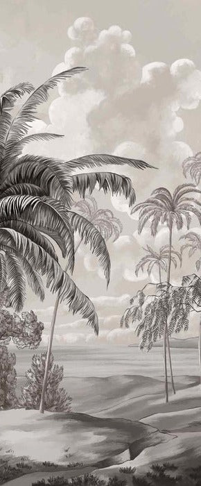 Black and white Sulawesi landscape wallpaper