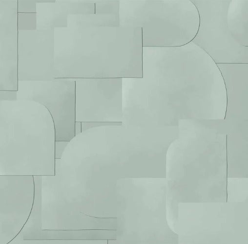 Panoramic cut-out wallpaper green