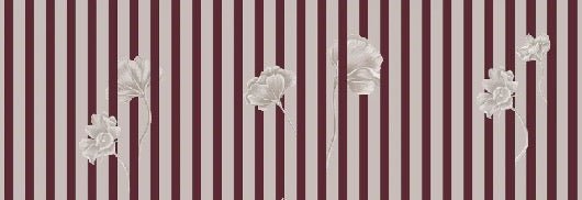 Floral stripe wallpaper