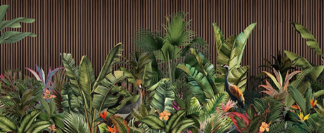 Panoramic tasseau vegetal wallpaper