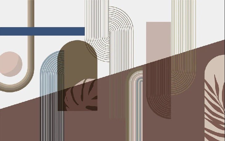 Art deco mocha wallpaper