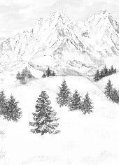 Papier peint montagne sommets de Chamonix, XXL, tendance