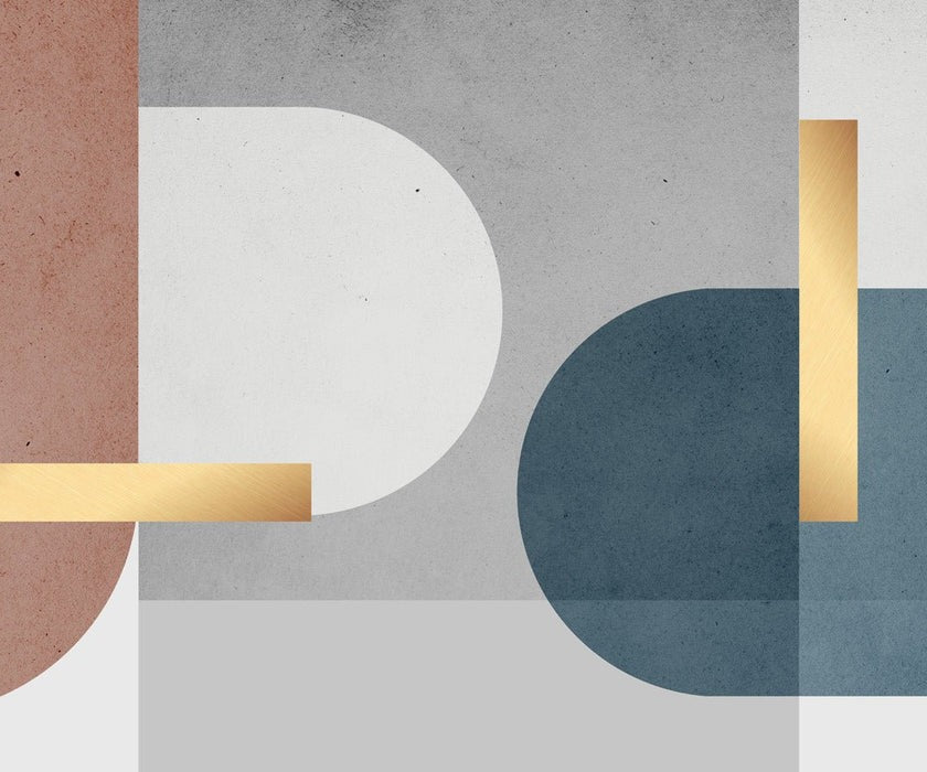 Graphic cement wallpaper