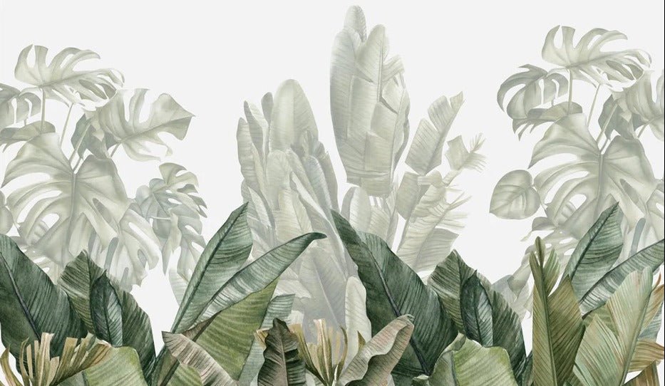 Panoramic green banana wallpaper