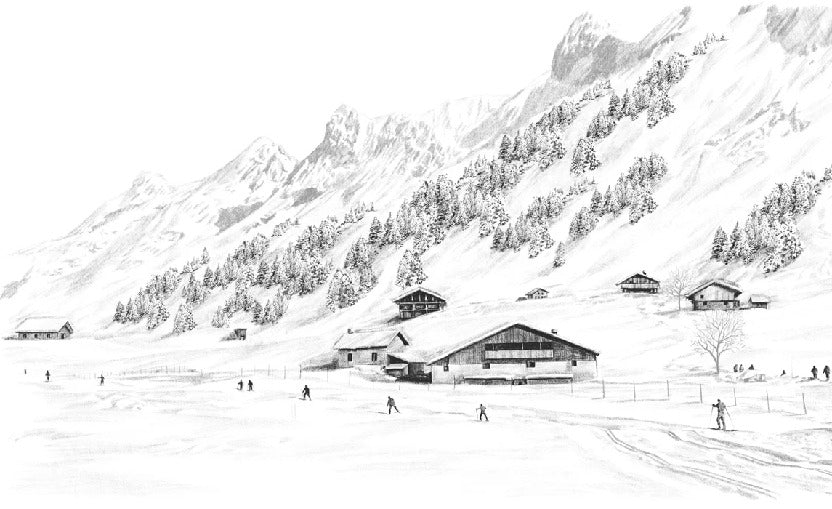 Clusaz cross-country skiing mountain wallpaper Confins