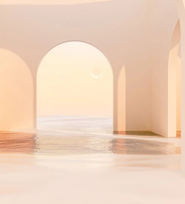 Panoramic sunset arch design wallpaper