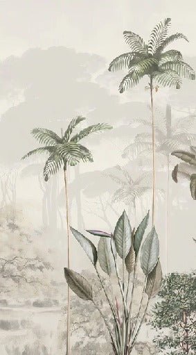 Green jungle eden panoramic wallpaper