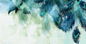 Peacock Ethnic Feather Bathroom Wallpaper