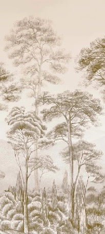Sepia pinewood nature wallpaper