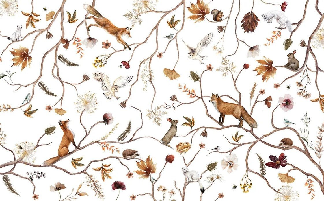 Children's forest adventure wallpaper