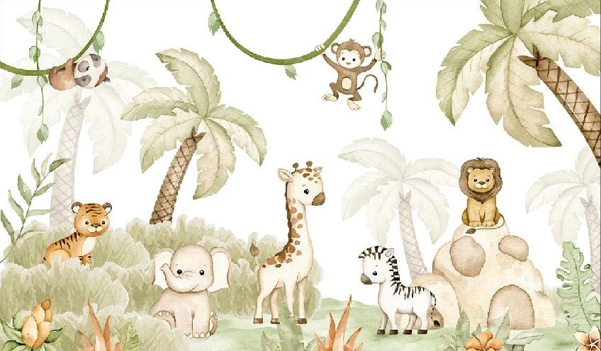 Soft savannah animal wallpaper