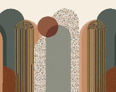 Art deco graphic office wallpaper