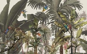Exotic banana tree jungle panoramic wallpaper