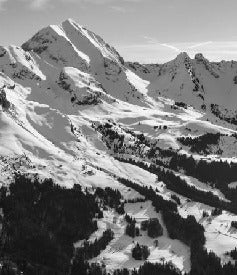 Aravis black and white mountain wallpaper