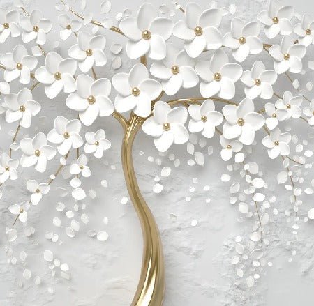 3D tree toilet wallpaper