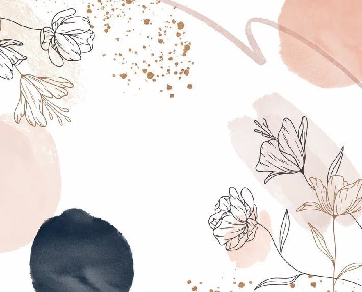 Shapes and flowers wallpaper