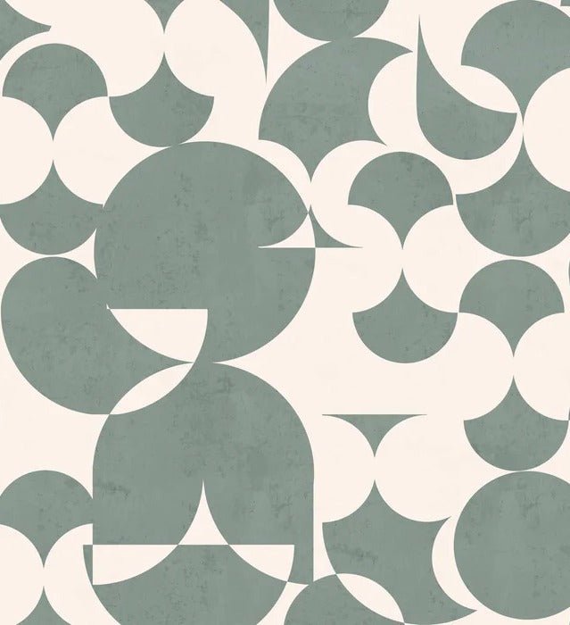 Retro slate green graphic wallpaper