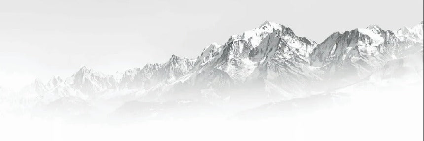 Mont Blanc in the Mist Wallpaper in Black and White