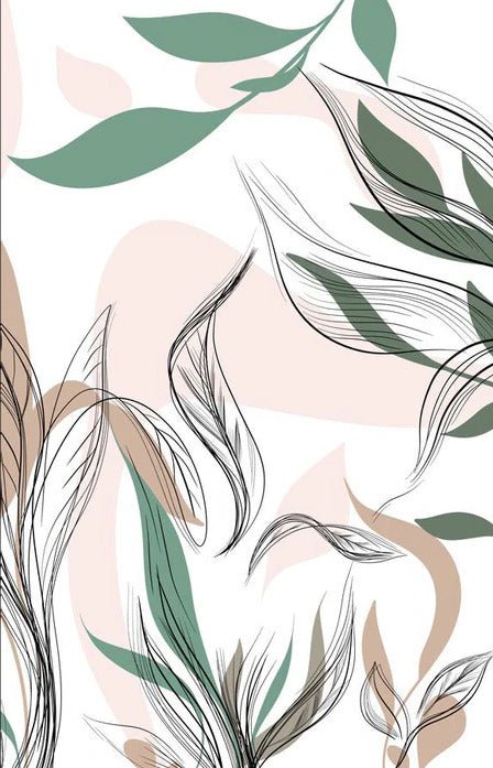 Graphic flower panoramic wallpaper