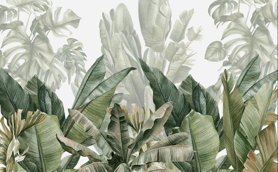 Panoramic green banana wallpaper