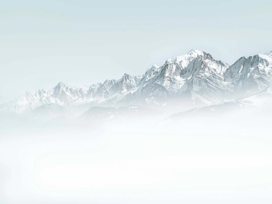 Mont Blanc in the blue mist wallpaper