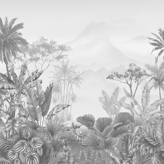 Tropical sepia wallpaper
