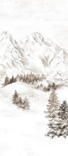 Papier peint montagne massif des Alpes, XXL, tendance