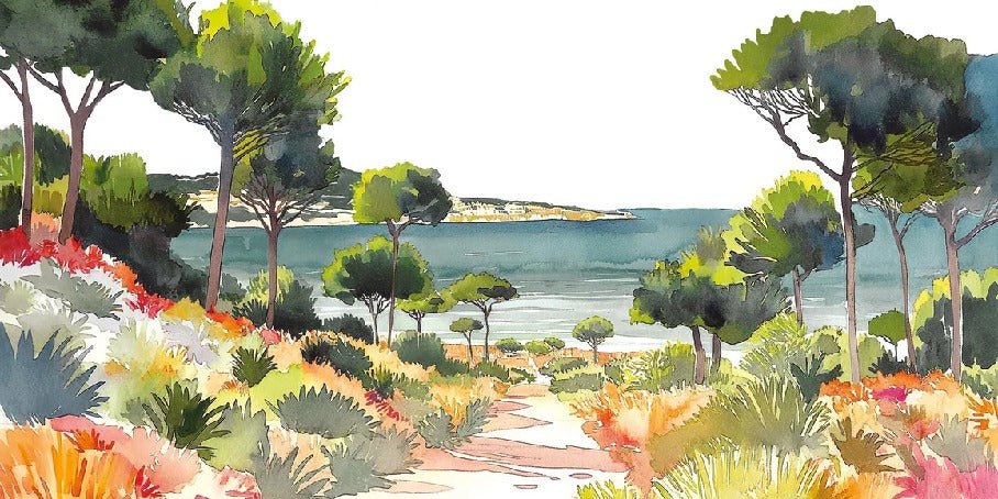 Panoramic summer air wallpaper