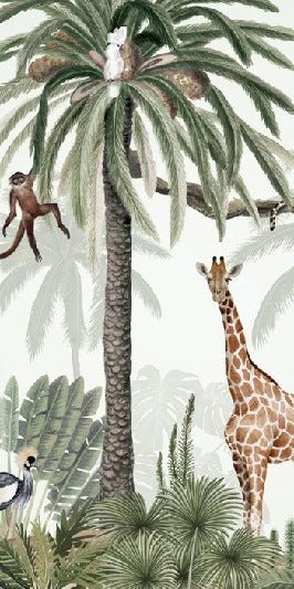 Peaceful jungle children's wallpaper