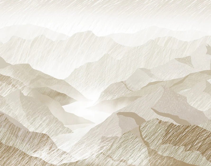 Sepia mountain illustration wallpaper
