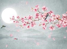 Poetic cherry blossom wallpaper