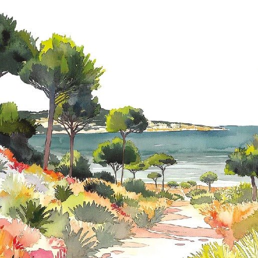 Panoramic summer air wallpaper