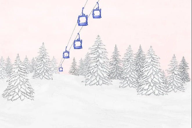 Cornflower gondola wallpaper