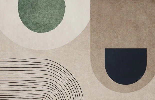 Geometric sketch arch wallpaper