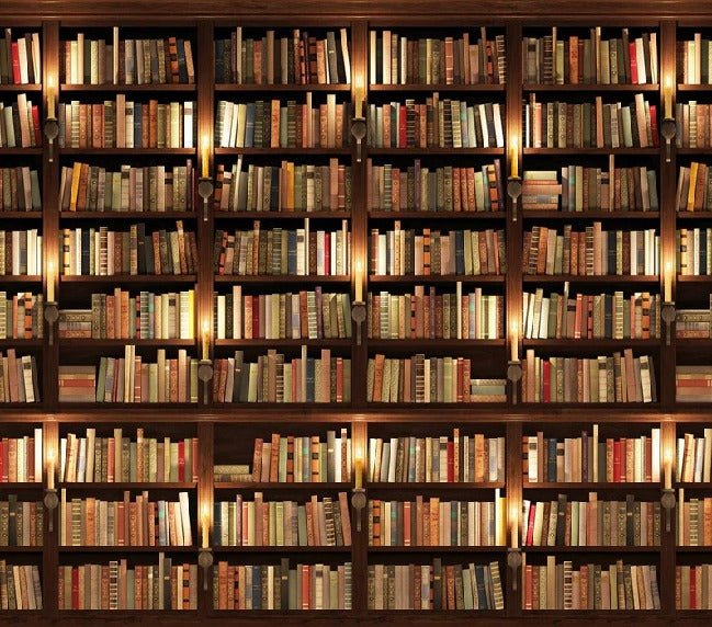 Authentique Bibliothèque trompe l'oeil wallpaper