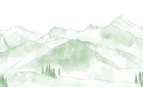 Aravis mountains wallpaper light green