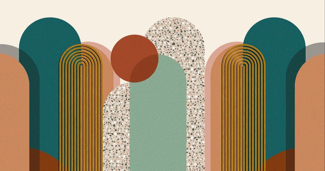 Art pop deco graphic trend wallpaper