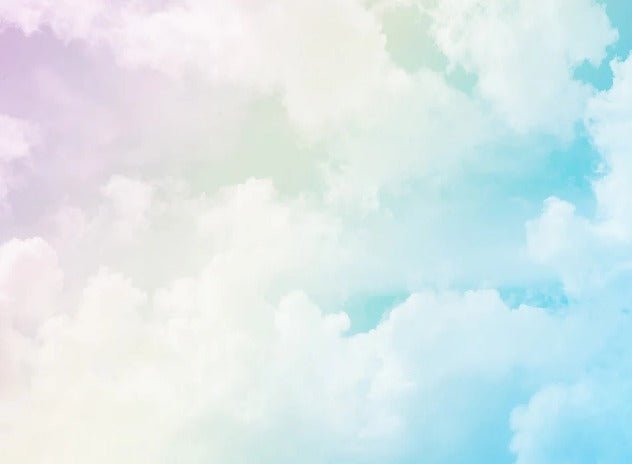 Children's wallpaper cloud soft colors