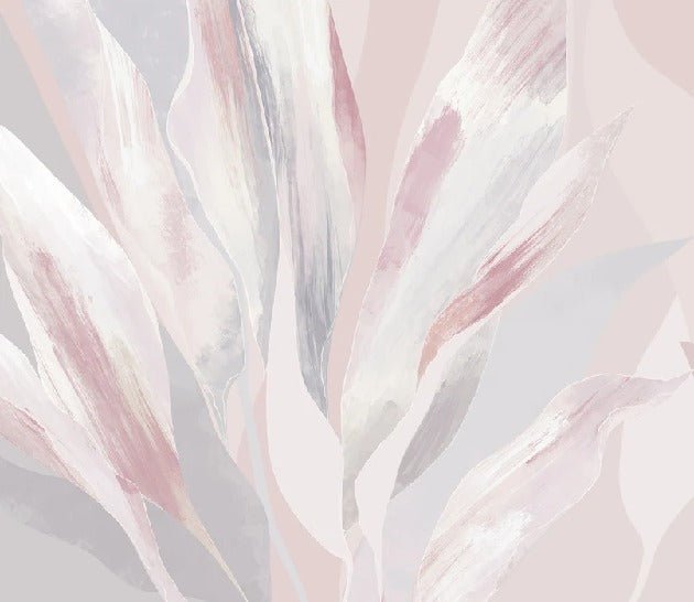 Powder pink floral wallpaper