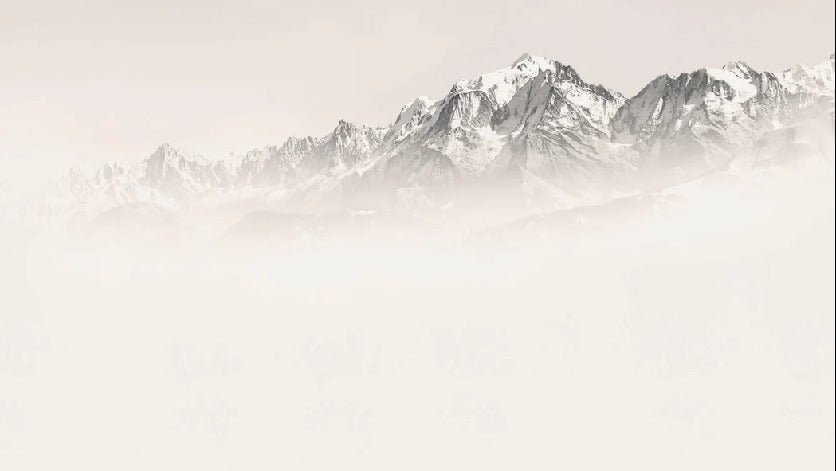Mont Blanc in sepia mist wallpaper