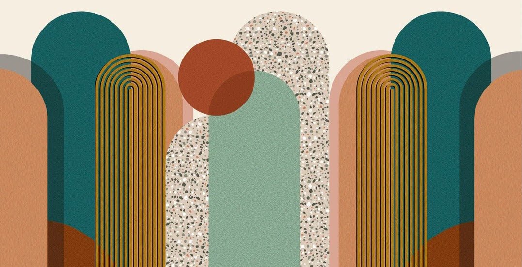 Art pop deco graphic trend wallpaper