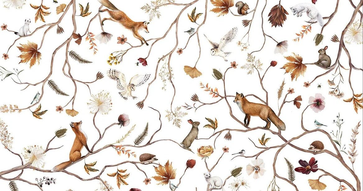 Children's forest adventure wallpaper