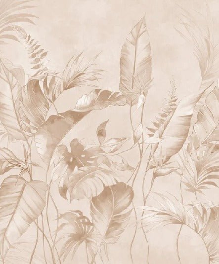 Elegant powdered jungle wallpaper