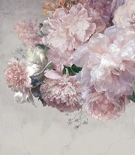 Peonies panoramic wallpaper