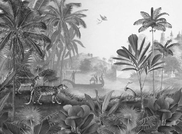 Papier peint panoramique ombres sauvages, XXL, tendance