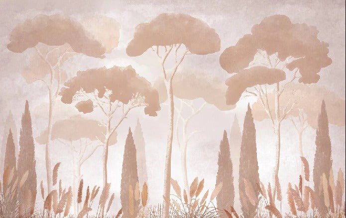Sepia cypress pine wallpaper